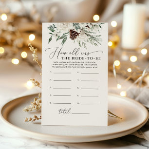 Winter evergreen How old was the bride to be game