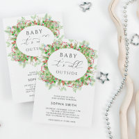 Winter evergreen it's cold outside baby shower