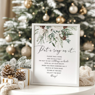 Winter evergreen put a ring on it game poster