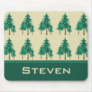 Winter Evergreens Outdoor Enthusiast Personalised Mouse Pad