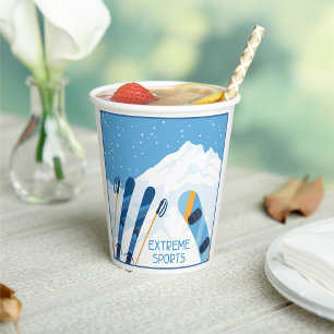 Winter Extreme Sports Paper Cups
