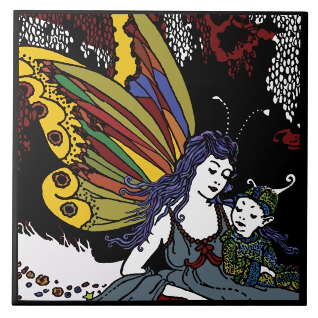 Winter fairies tile (Front)