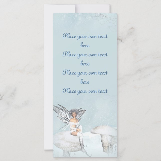 Winter fairy bookmark Customise (Front)