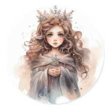 Winter Fairy Christmas Stickers