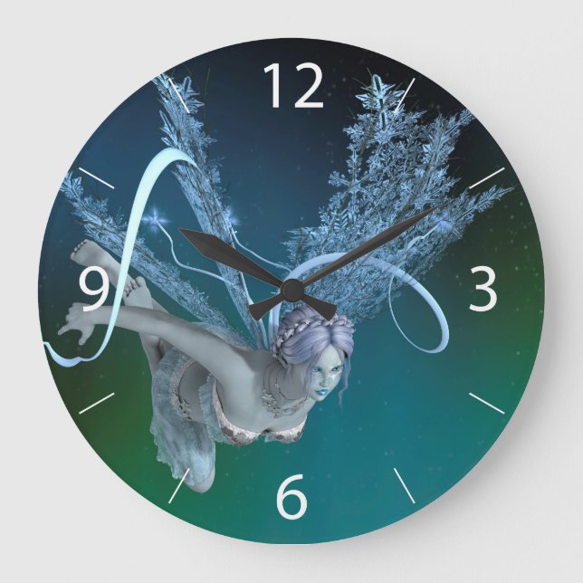 Winter Fairy Large Clock (Front)