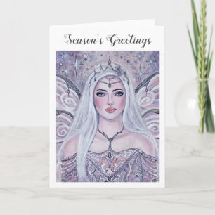 Winter fairy seasons greeting cards by Renee