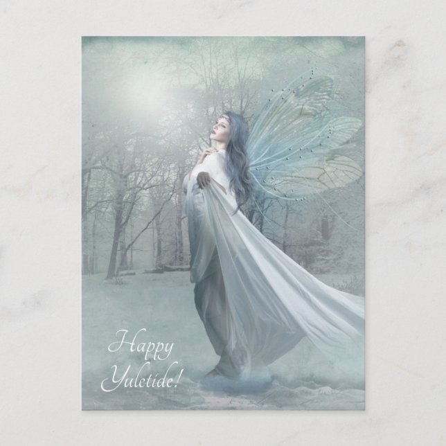 winter fairy snow postcard (Front)