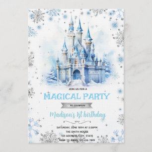 Winter Fairytale Castle party invitation