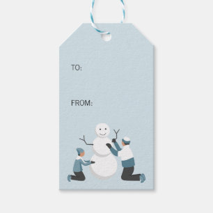 Winter Family Fun Christmas Holiday Gift Tags