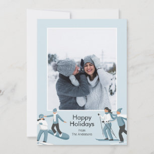 Winter Family Fun Christmas Photo Holiday Card