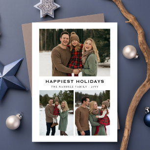 Winter Family Happiest Holidays Christmas Card