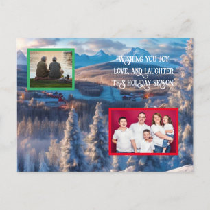 Winter Family Holiday Postcard - Customisable 