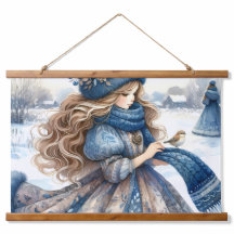 Winter Fantasy Princess in a Snowy Fairytale Lands