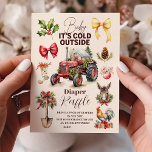 Winter Farm Animals Christmas Baby Diapper Raffle Enclosure Card<br><div class="desc">Add a festive touch to your baby shower with our "Woodland Winter Christmas" Diaper Raffle Enclosure Card. This charming card invites guests to participate in a diaper raffle, seamlessly blending the cosy allure of a winter woodland with the joyous spirit of Christmas. Features: Whimsical Design: The enclosure card features a...</div>