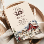 Winter Farm Animals Christmas Baby Shower Invitation<br><div class="desc">Invite your loved ones to a cosy and charming celebration with our "Woodland Winter Christmas" Baby Shower Invitation. Designed to capture the serene beauty of a winter forest and the festive spirit of Christmas, this invitation is perfect for a heartwarming baby shower. Features: Enchanting Design: The invitation features a picturesque...</div>