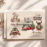 Winter Farm Animals Christmas Baby Shower Invitation<br><div class="desc">Invite your loved ones to a cosy and charming celebration with our "Woodland Winter Christmas" Baby Shower Invitation. Designed to capture the serene beauty of a winter forest and the festive spirit of Christmas, this invitation is perfect for a heartwarming baby shower. Features: Enchanting Design: The invitation features a picturesque...</div>