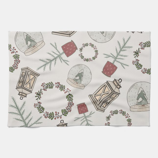 Winter Farmhouse   Tea Towel (Horizontal)