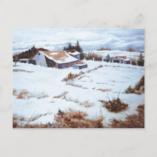"Winter Farms" Country Roads Postcard