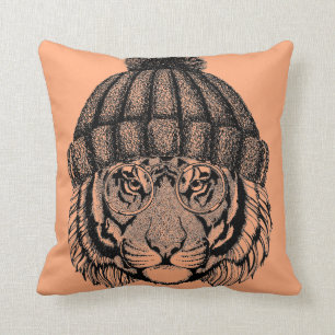 Winter Fashion Ready Tiger Cushion