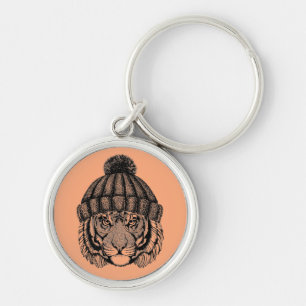 Winter Fashion Ready Tiger Key Ring