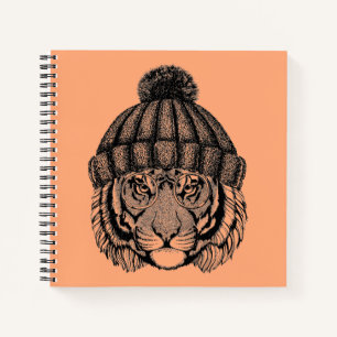 Winter Fashion Ready Tiger Notebook