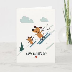 Winter Fathers Day Scene Card