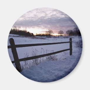 Winter Fence Magnet