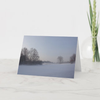 Winter field blank notecard