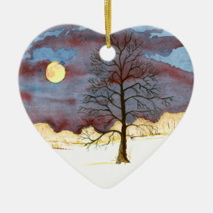 Winter Field Ceramic Tree Decoration