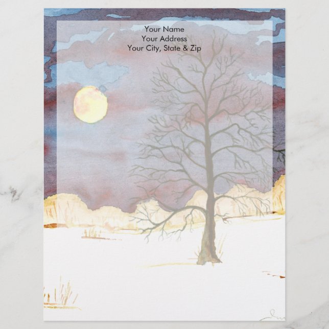 Winter Field Letterhead Design (Front)