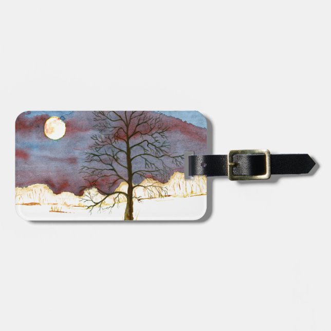 Winter Field Luggage Tag (Front Horizontal)