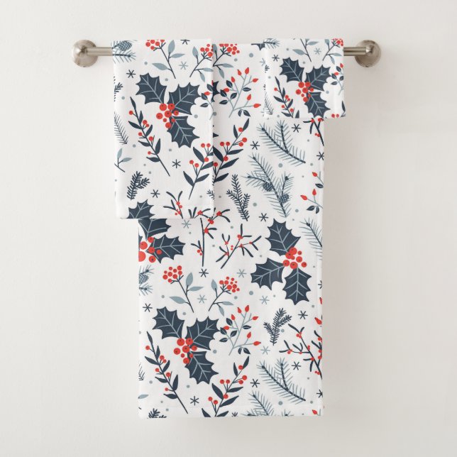 Winter flora bath towel set (Insitu)