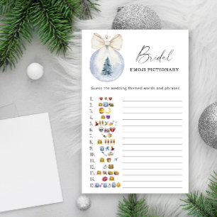 Winter flora bridal shower emoji pictionary game
