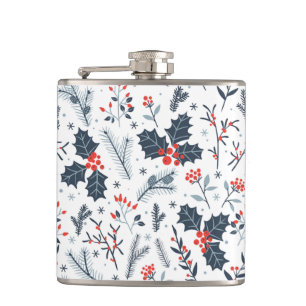 Winter flora hip flask