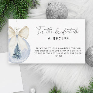 Winter flora Recipe for the bride to be Enclosure Card
