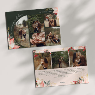 Winter Floral Arch Joy In All Things Eight Photo Holiday Card