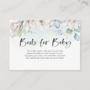 Winter floral Baby Shower Insert Card