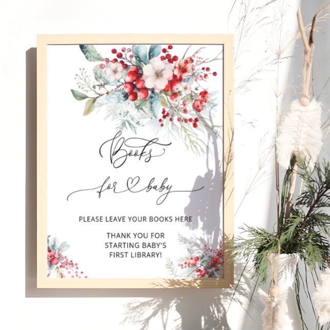 Winter Floral & Berry Books for Baby Poster (Creator Uploaded)