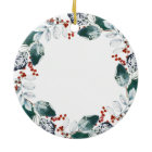 Winter Floral Burgundy Personalized Girl Baptism