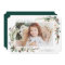 Winter Floral Frame | Holiday Photo Card