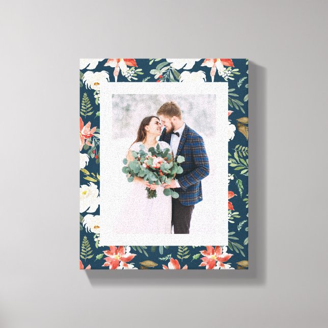 Winter Floral | Holiday Canvas Print (Front)