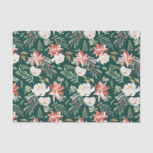 Winter Floral Holiday Tissue Paper