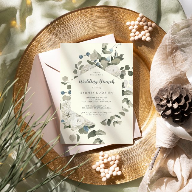 Winter Floral | Ivory Wedding Brunch Invitation (Creator Uploaded)