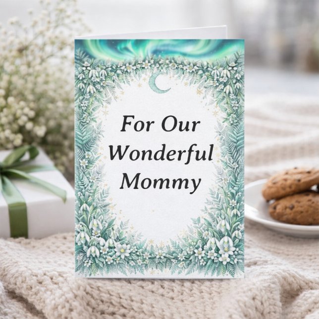 Winter Floral Mother’s Day Card for Wonderful Mom (Creator Uploaded)