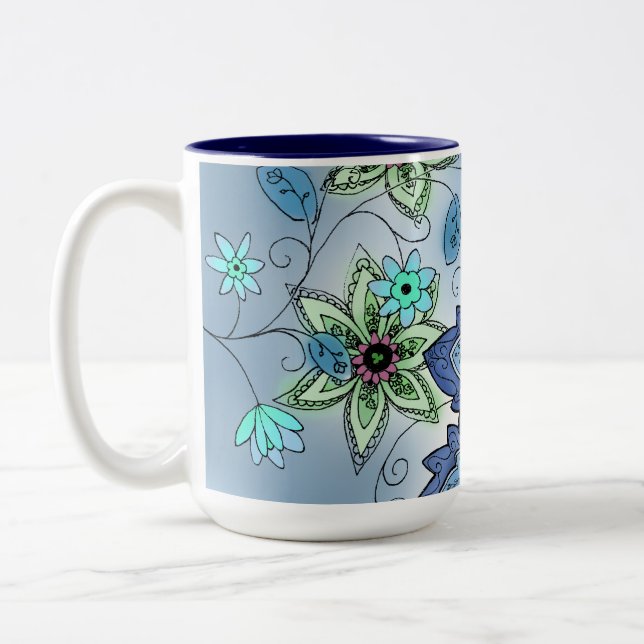 Winter Floral Mug (Left)