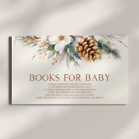 Winter Floral Pine Tree Baby Shower Books For Baby