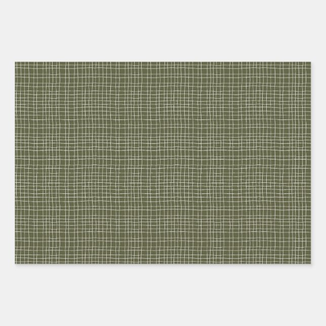 Winter Floral Toss Wrapping Paper Set of 3 Sheets (Front 3)