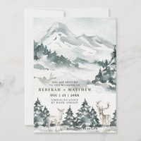 Winter Floral Watercolor | Photo Save The Date