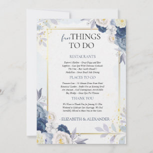 Winter Floral Wedding Welcome Letter & Itinerary Invitation