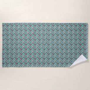 Winter Florals Beach Towel